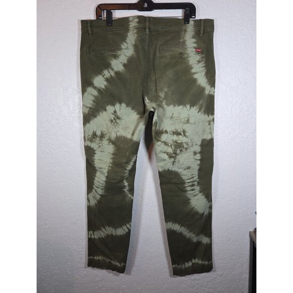 Levi's XX Men's Chino Standard Taper Pants Size 36x30 Regular Fit Green Tie Dye - Picture 2 of 5